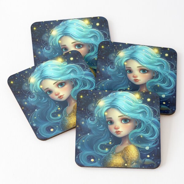 Item preview, A cartoon cute mermaid girl  designed and sold by aiphotosart.