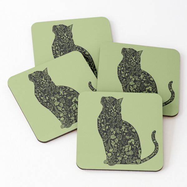 Item preview, Cat silhouette with plants designed and sold by AleviryMayoral.