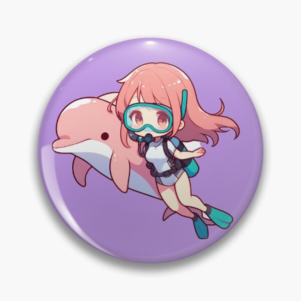 Item preview, Dolphin and Diver Girl (purple) designed and sold by andydavistech.