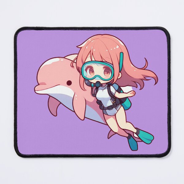 Item preview, Dolphin and Diver Girl (purple) designed and sold by andydavistech.