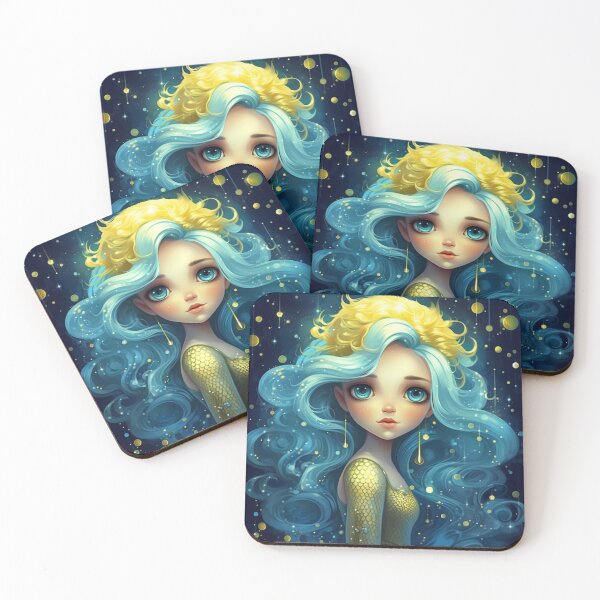 Item preview, A cartoon cute mermaid girl  designed and sold by aiphotosart.
