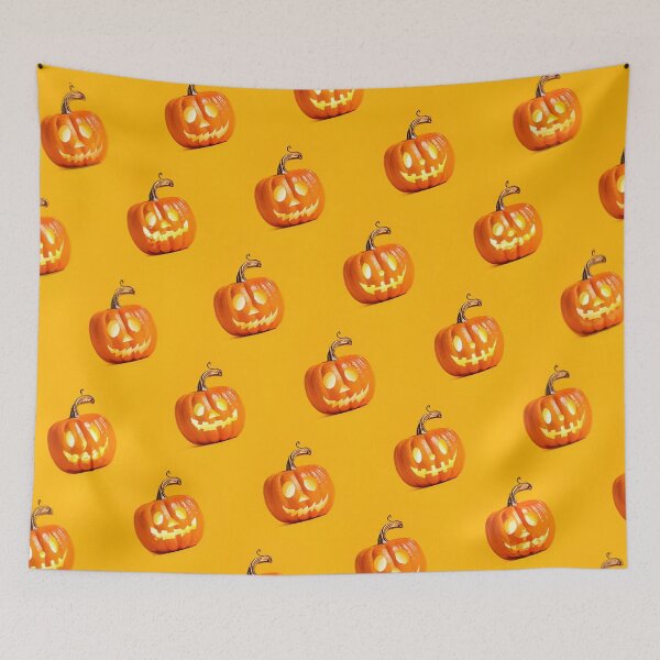 Item preview, Halloween themed pattern - Pumpkins and Ghosts designed and sold by ManuelAndreas.