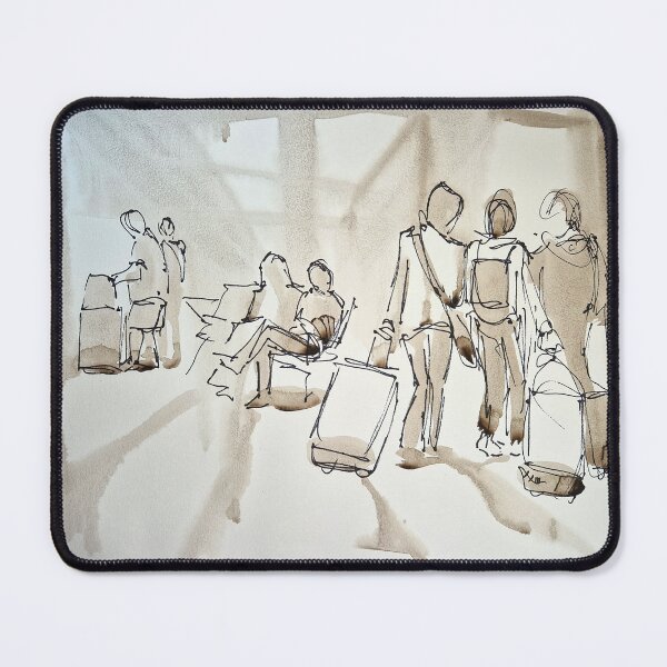 Item preview, People Travelling at the Airport Painting designed and sold by MikeJory.