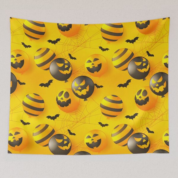 Item preview, Halloween themed pattern - Pumpkins and Bats designed and sold by ManuelAndreas.