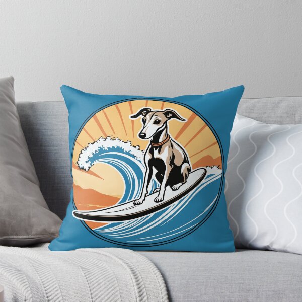 Item preview, Whippet Surfer Surfing a Great Wave designed and sold by Ameiva-Apparel.