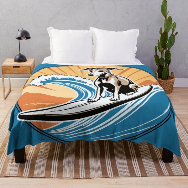 Item preview, Whippet Surfer Surfing a Great Wave designed and sold by Ameiva-Apparel.