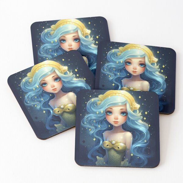 Item preview, A cartoon cute mermaid girl  designed and sold by aiphotosart.