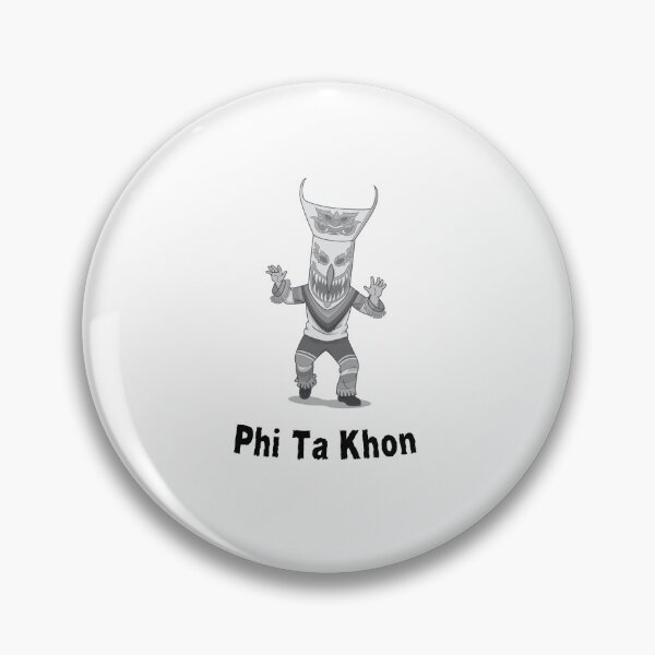 Item preview, Thai Ghost Phi Ta Khon Halloween Black White Art designed and sold by IssaraStudio.