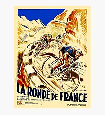 THE TOUR DE FRANCE; Vintage Bike Racing Photographic Print