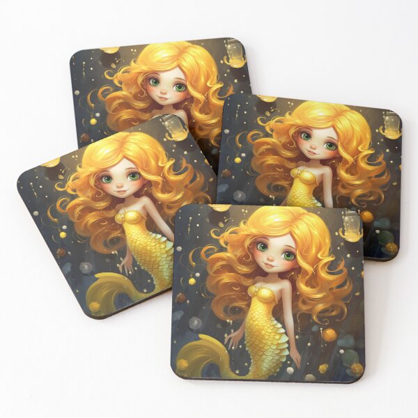 Item preview, A cartoon beautiful mermaid girl  designed and sold by aiphotosart.