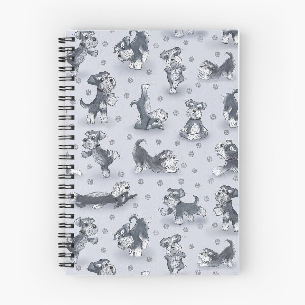 Item preview, Miniature Schnauzer Doggy Yoga Zen Repeat Pattern  designed and sold by NattyDesigns.