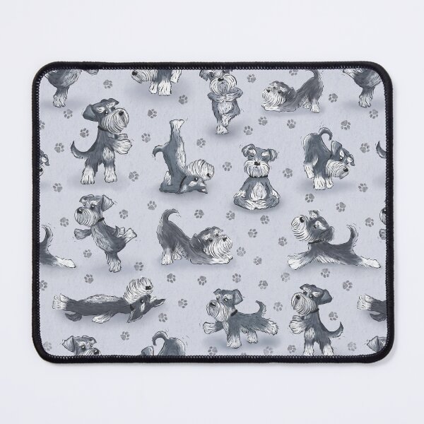Item preview, Miniature Schnauzer Doggy Yoga Zen Repeat Pattern  designed and sold by NattyDesigns.