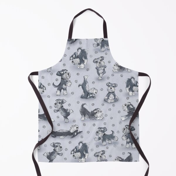 Item preview, Miniature Schnauzer Doggy Yoga Zen Repeat Pattern designed and sold by NattyDesigns.