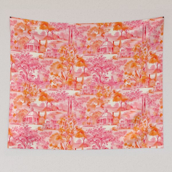 Item preview, Orange Rotunda toile watercolor designed and sold by SophieClimaArt.