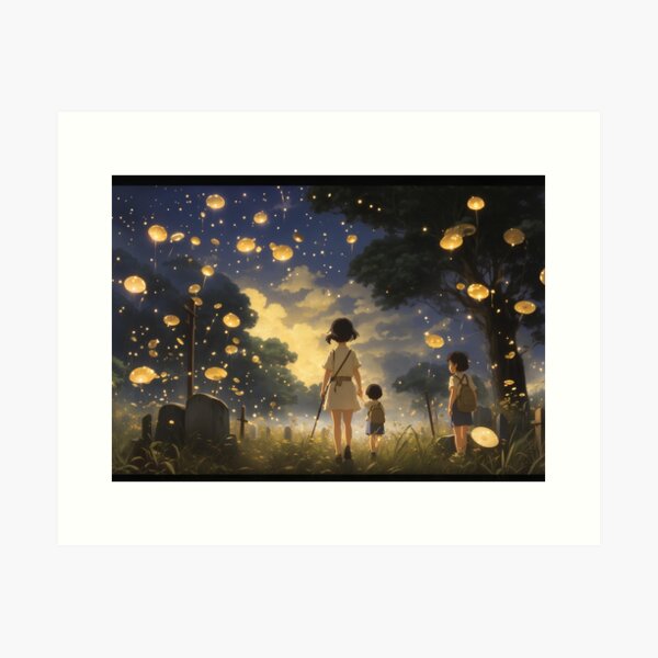 Poster And Prints Grave Of The Fireflies Miyazaki Ghibli Anime Movie Canvas  Painting Wall Art Picture Home Decor - Painting & Calligraphy - AliExpress