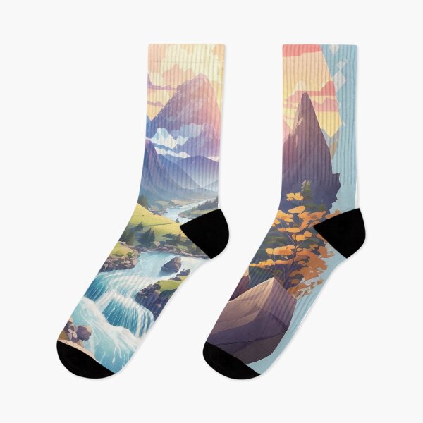 Item preview, Solitude Amidst Nature: Serene Mountain Sunset designed and sold by Ceemko's Vintage Corner.