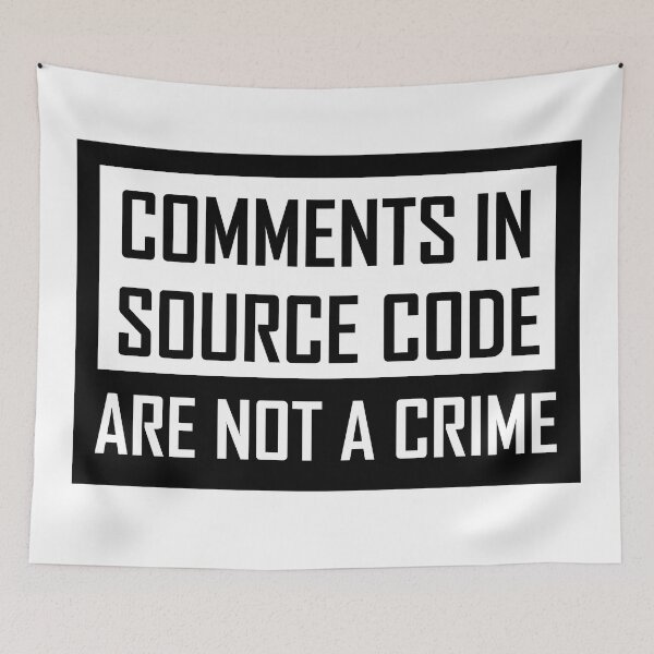 Item preview, comments code is not a crime designed and sold by yourgeekside.