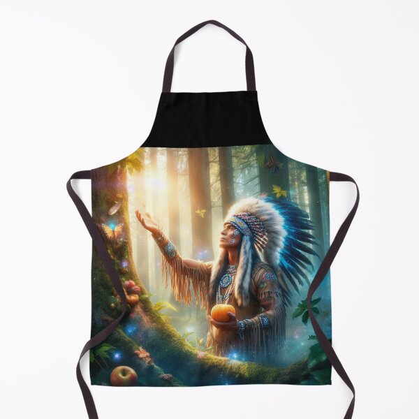 Item preview, Artsy Magical Native American Thanking Nature for Providing designed and sold by WooshiArt.