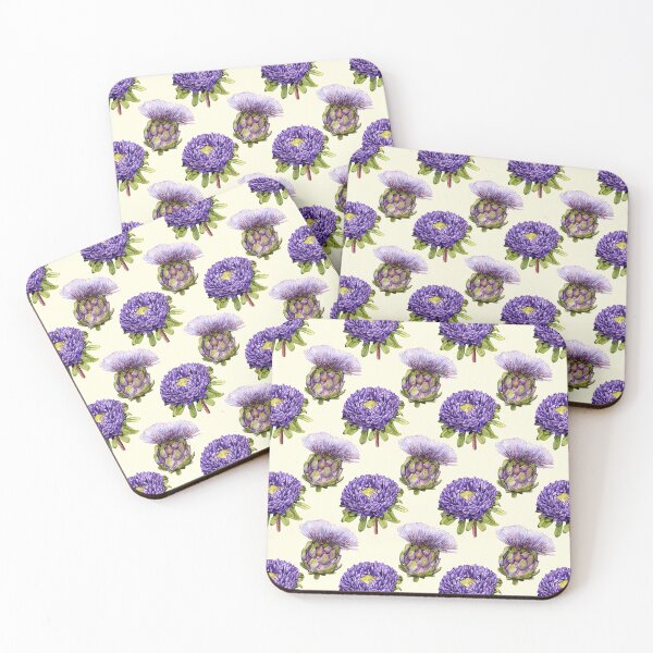 Item preview, Artichokes and Asters Pattern Yellow designed and sold by Katariina Purru.