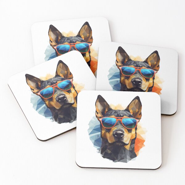Item preview, A polygon-style dog wearing sunglasses designed and sold by Studio-Coni.