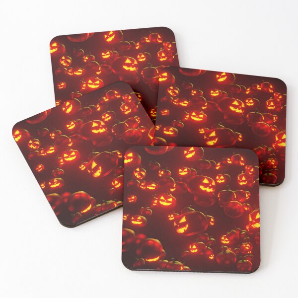 Item preview, Halloween themed wallpaper - Burning Pumpkin Faces designed and sold by ManuelAndreas.