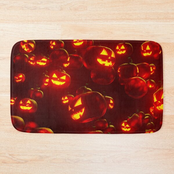 Item preview, Halloween themed wallpaper - Burning Pumpkin Faces designed and sold by ManuelAndreas.
