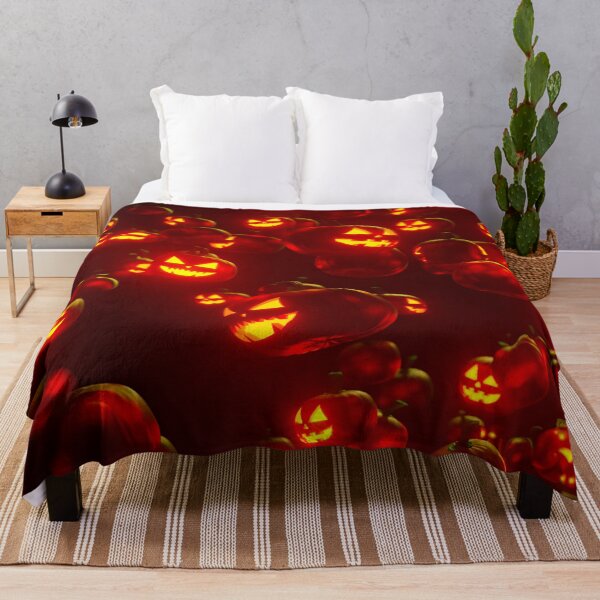 Item preview, Halloween themed wallpaper - Burning Pumpkin Faces designed and sold by ManuelAndreas.