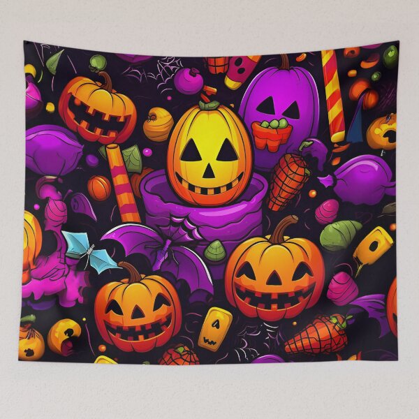 Item preview, Halloween themed pattern - Pumpkins orange and green designed and sold by ManuelAndreas.
