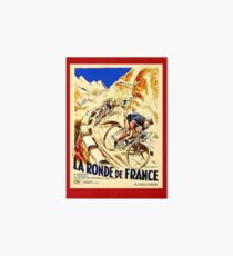 THE TOUR DE FRANCE; Vintage Bike Racing Art Board