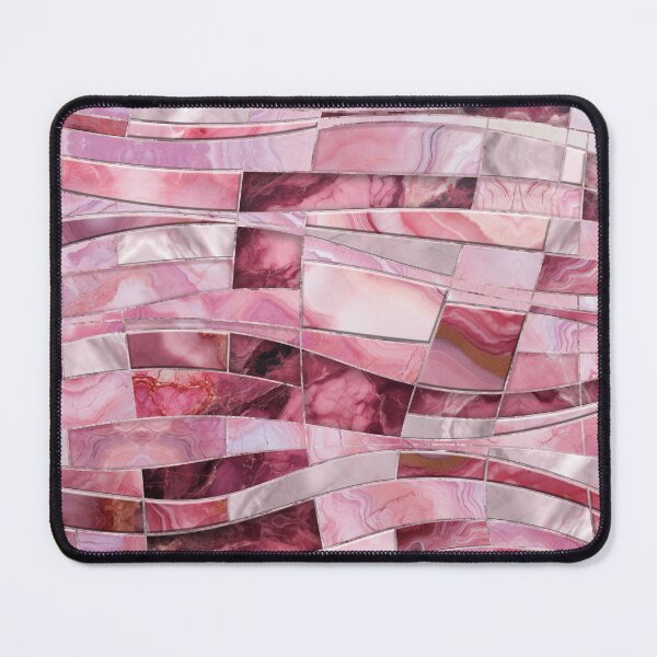 Item preview, Mosaic Waves - Pink Marble Abstract designed and sold by k9printart.