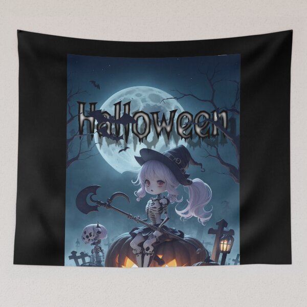 Item preview, Halloween kawaii sitting - Happy Halloween designed and sold by theCutestthings.