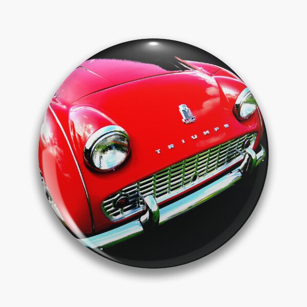 Item preview, Triumph TR3 British 1950s classic car front quarter red designed and sold by soitwouldseem.