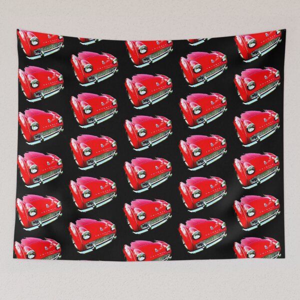 Item preview, Triumph TR3 British 1950s classic car front quarter red designed and sold by soitwouldseem.