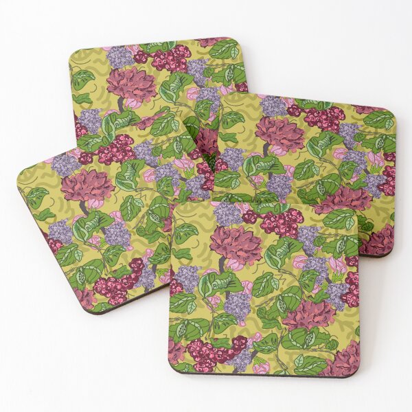 Item preview, RED ROSE AND PURPLE LILAC ON YELLOW BACKGROUND designed and sold by ABEBERMANCHUTE.