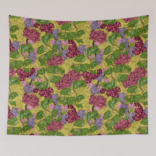 Item preview, RED ROSE AND PURPLE LILAC ON YELLOW BACKGROUND designed and sold by ABEBERMANCHUTE.