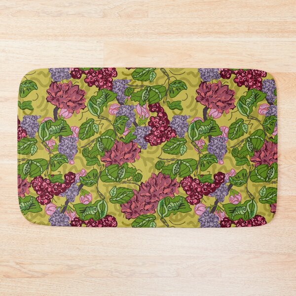 Item preview, RED ROSE AND PURPLE LILAC ON YELLOW BACKGROUND designed and sold by ABEBERMANCHUTE.