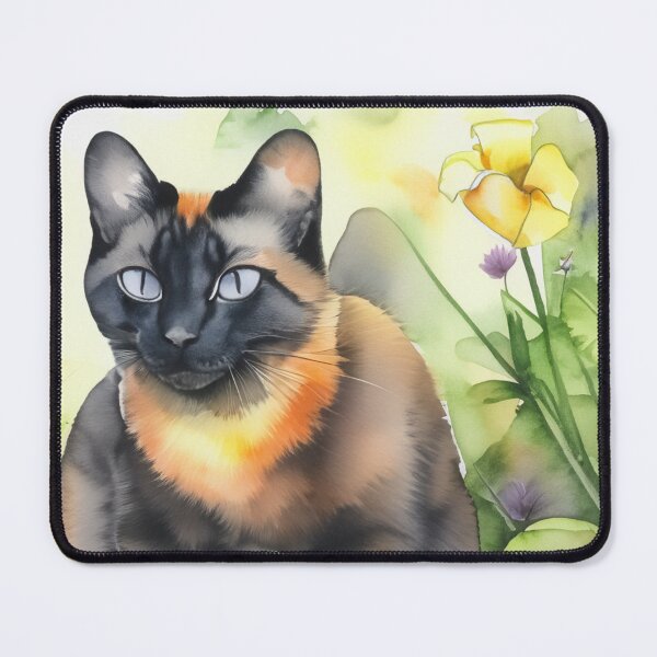 Item preview, Cat in garden with flowers designed and sold by Photopat.
