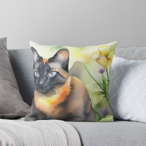 Item preview, Cat in garden  with flowers designed and sold by Photopat.