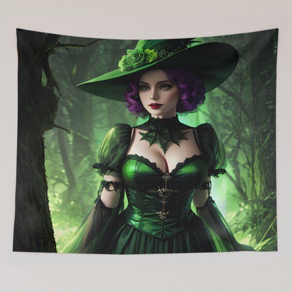 Item preview, Pretty Green Witch designed and sold by KoliBabb.