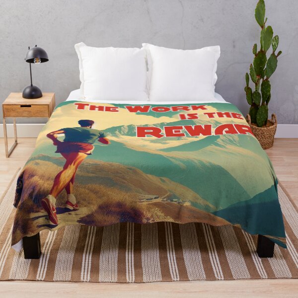 Item preview, The Work Is The Reward Runner Mountains designed and sold by Esskay Designs.