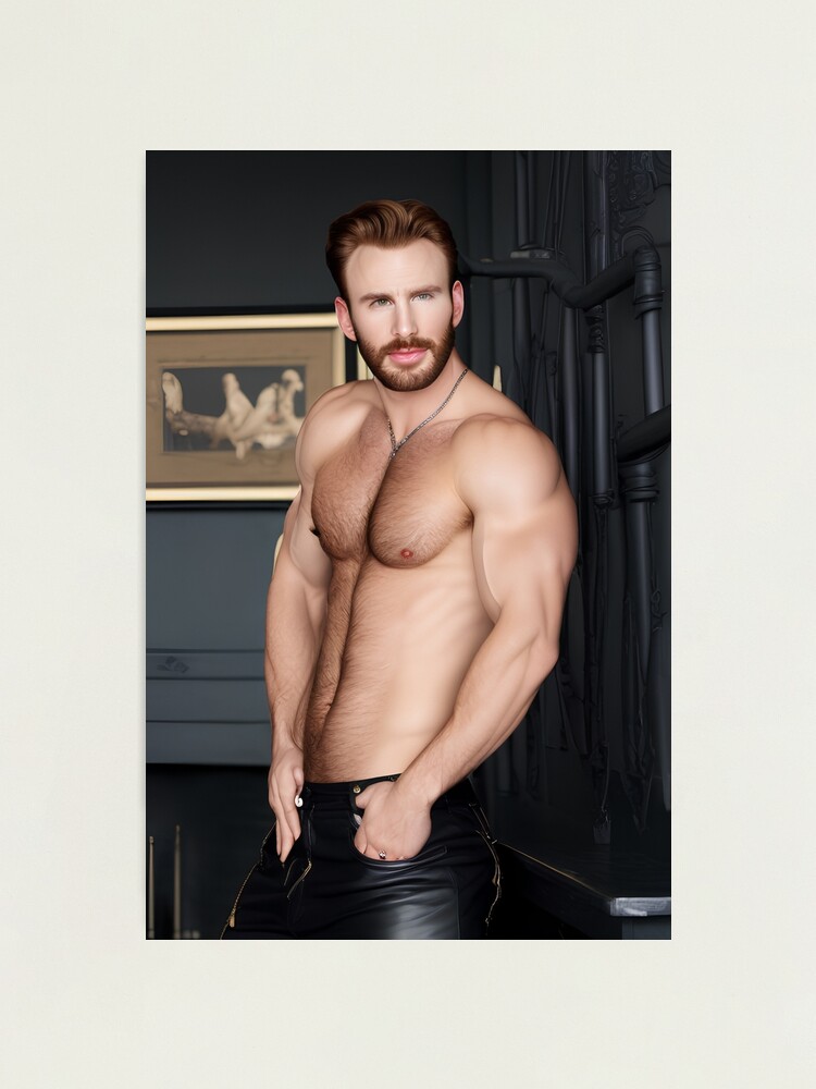 chris evans shirtless Photographic Print for Sale by appa sr Redbubble