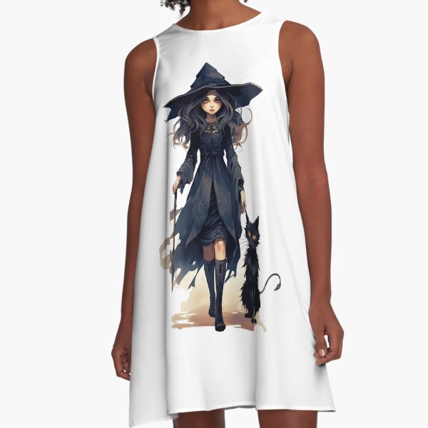 Witch and cat A-Line Dress