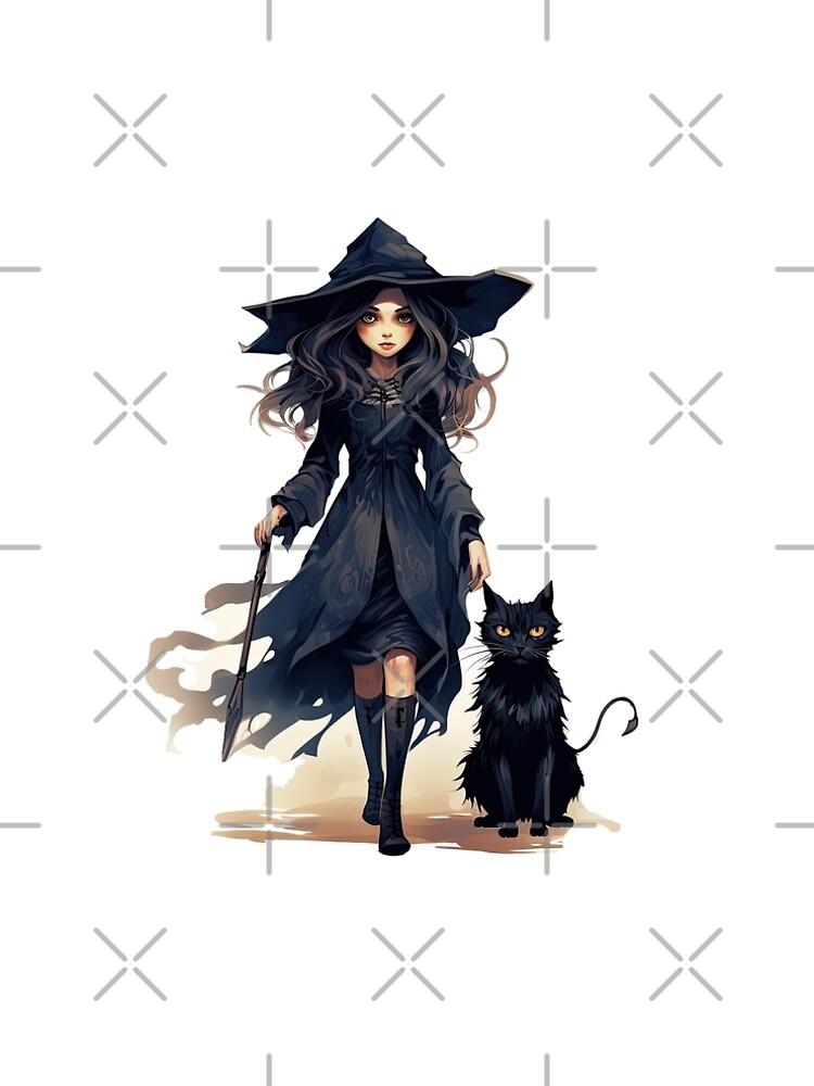Thumbnail 4 of 4, A-Line Dress, Witch and cat designed and sold by MHP-Designs.