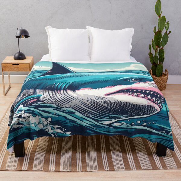 Item preview, A Great White Shark Leaps - Manga Cartoon designed and sold by andydavistech.