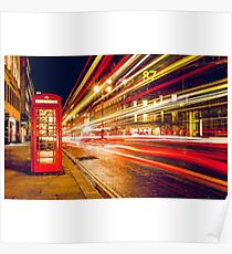 London red telephone box Poster