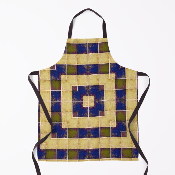 Item preview, Geometric acrylic beige olive purple darkblue patchwork designed and sold by ArtistSunny.