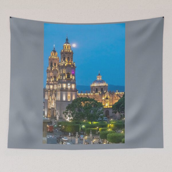 Item preview, Mexico. Morelia. Cathedral at Night with Full Moon. designed and sold by vadim19.