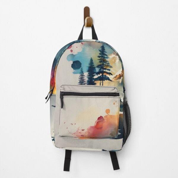 Item preview, Double Exposure Wolf Mountain Watercolor designed and sold by InkBlvd.