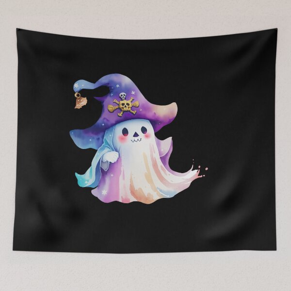Item preview, Ghost with Pirate Hat and Skull designed and sold by pixclipart.