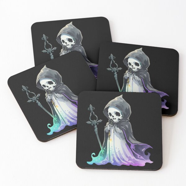 Item preview, Skeleton in Hooded Suit with Scepter designed and sold by pixclipart.